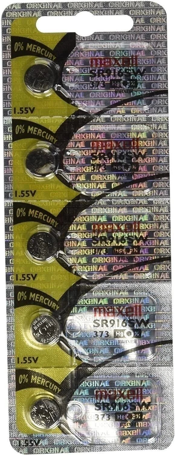 5pk Maxell SR916SW SR68 SR916 373 Silver Oxide Watch Battery