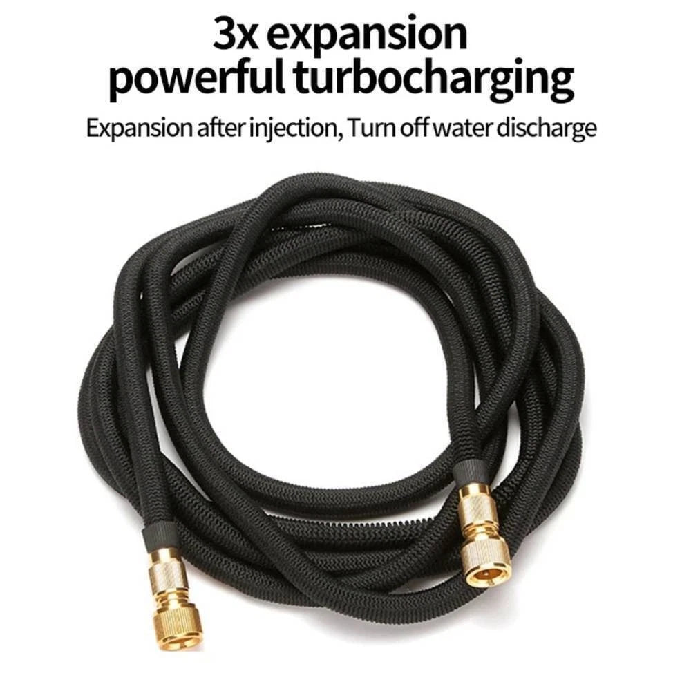 25-150FT LIGHTWEIGHT NO-KINK WATER HOSE, FLEXIBLE UPGRADED LEAKPROOF WATER HOSE