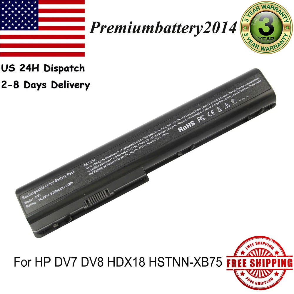 Battery for HP Pavilion DV7 DV7t DV8 HDX18 480385-001 464059-141KS525AA PC