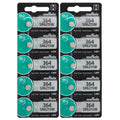 10 Murata Silver Oxide SR621SW SR621W SR621 1.55 Battery (2 x 5) - Replaces Sony