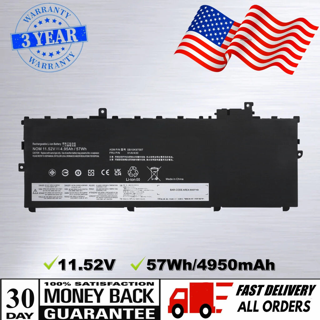 ??LOT 01AV430 01AV494 01AV429 Battery For Lenovo ThinkPad X1 Carbon 5th/6th Gen