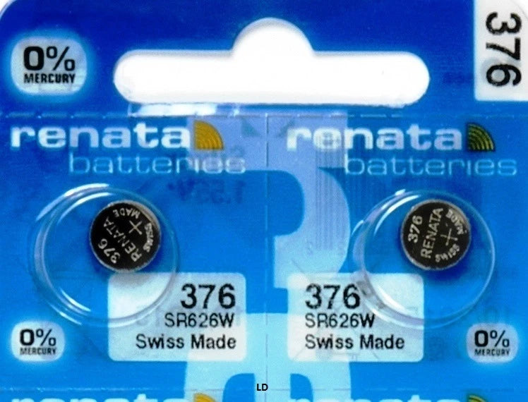 376 RENATA SR626W (2 piece) SR626SW SR66 WATCH BATTERY New Authorized Seller