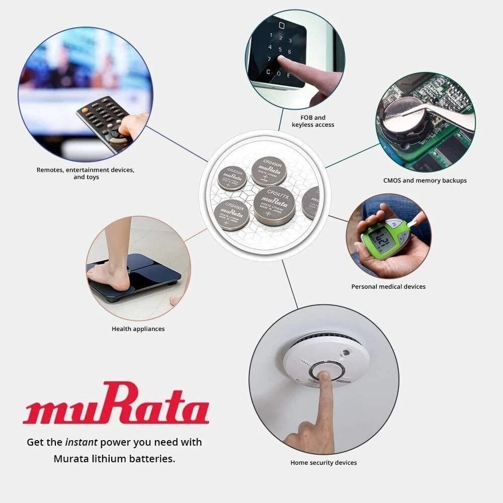 Murata CR1216 Battery 3V Lithium Coin Cell - Replaces Sony CR1216
