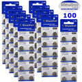 (100) LR44 AG13 357 357A A76 303 L1154 1.5 Volt Alkaline Batteries USA Shipper