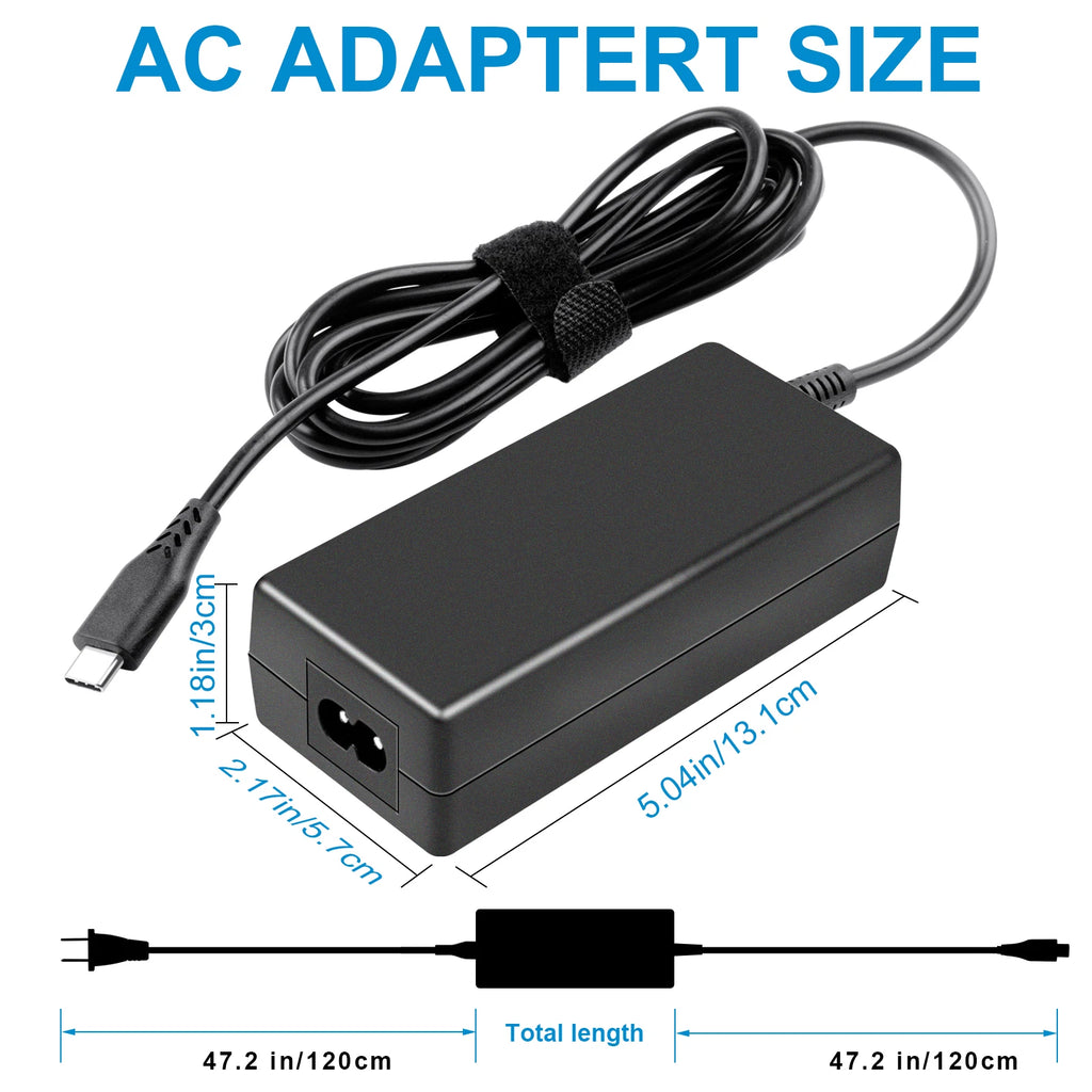 USB C Adapter Charger For Dell XPS 13,Precision 3540,Latitude 3400,3500,5289 90W