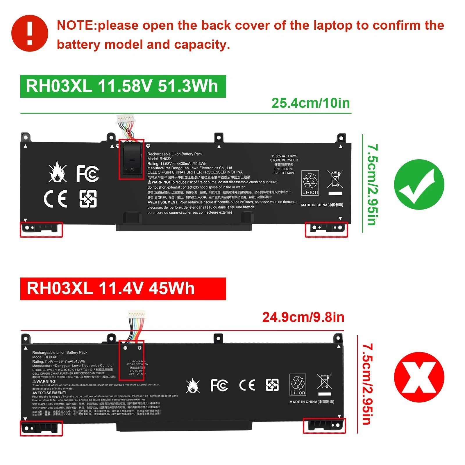 ?RH03XL M73472-005 Battery For HP ProBook 640 645 650 655 G9/G10 51.3Wh -Long