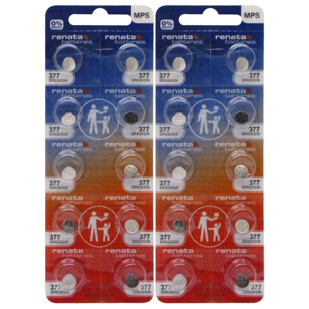 377 Renata SR626SW Batteries x 20