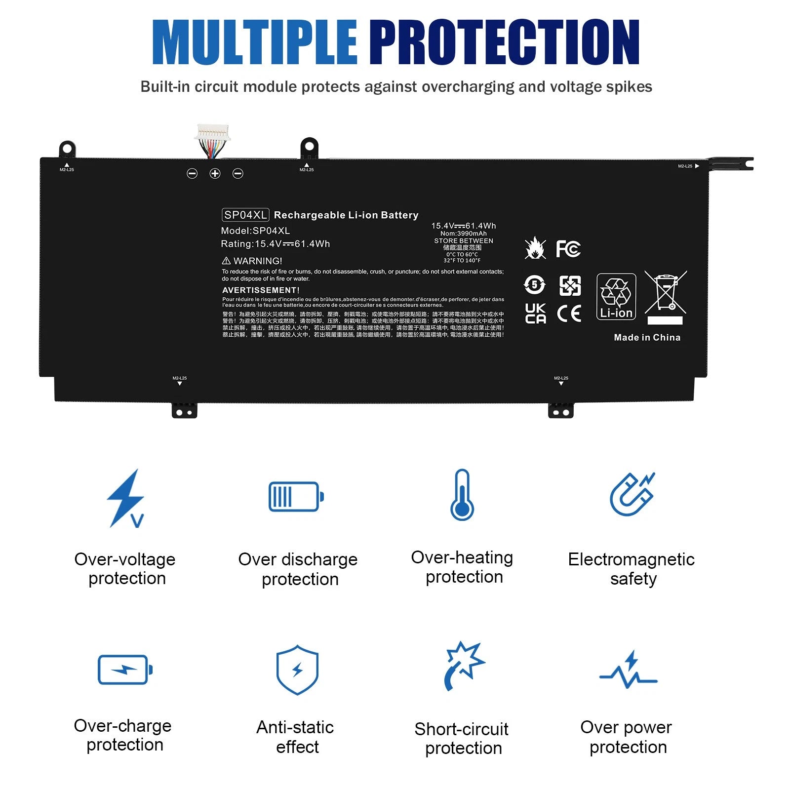 SP04XL Battery For HP Spectre X360 13-AP 13-AP0013DX 13-AP0045NR 61.4Wh