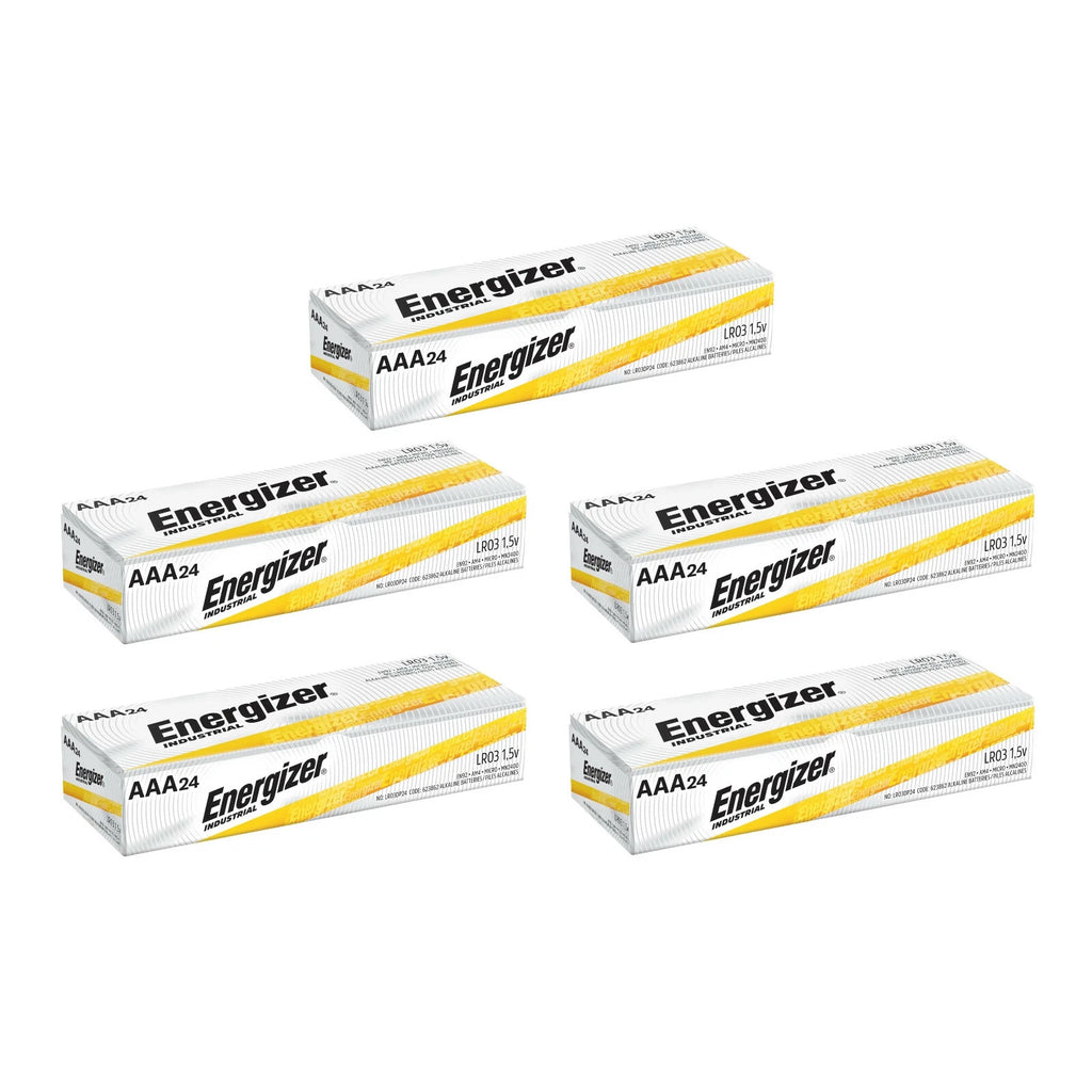120 Energizer Industrial AAA Alkaline Batteries (EN92, LR03)