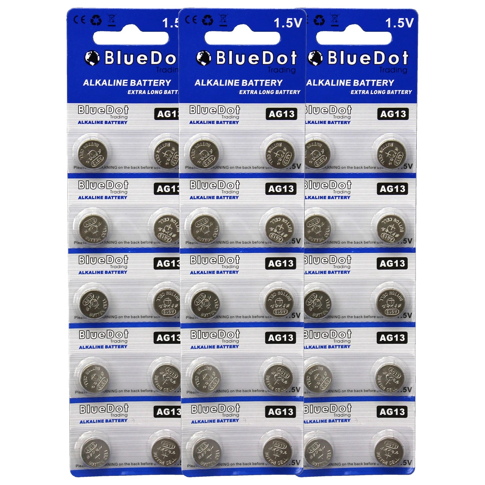 30 pcs LR1154 AG13 LR44 SR44 357A 303 357 A76 Alkaline Coin Cell Button Battery