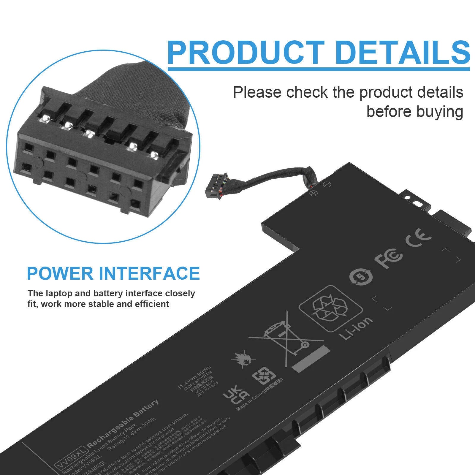 VV09XL Battery For HP ZBook 15 G3 G4 Series 808452-001 808452-002 HSTNN-DB7D