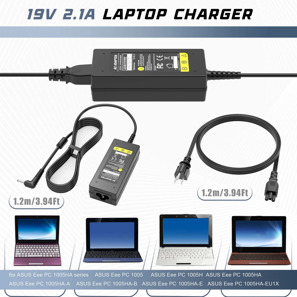 AC Power Adapter Charger Cord for ASUS Eee PC Notebook 1001PX 1001PXB Mini