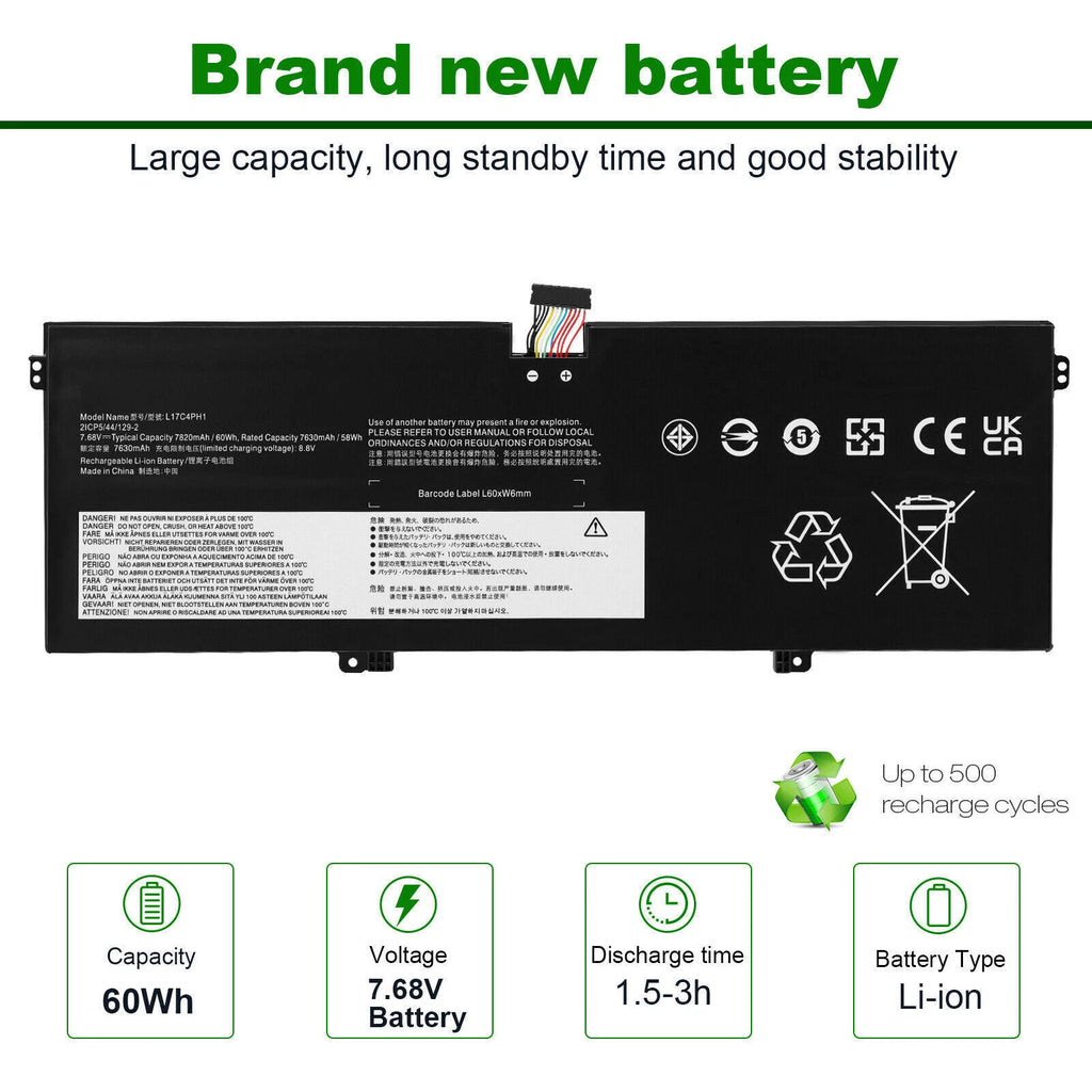 ?Battery for Lenovo Yoga C930-13IKB C930-13IKB-81EQ 81EQ000HGE 60Wh L17C4PH1