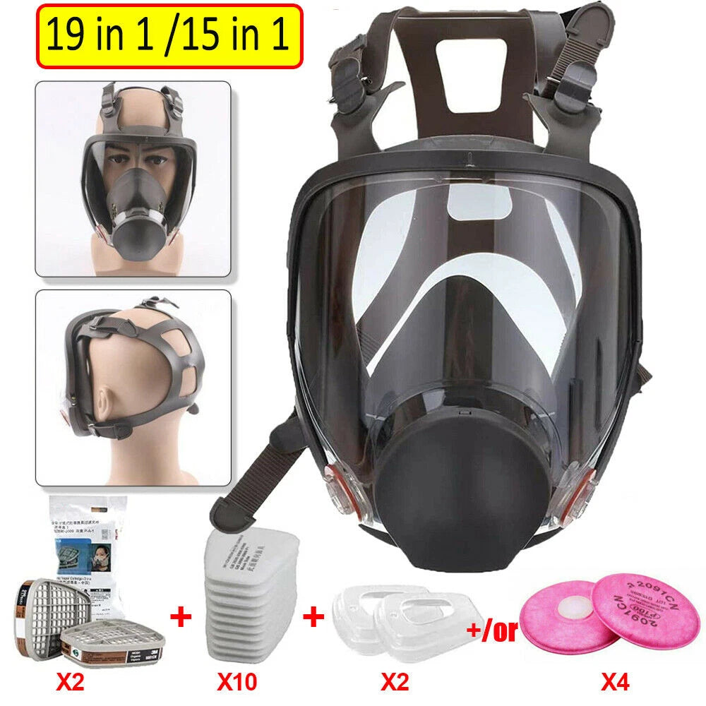 Facepiece Full Face Gas Mask 2091 Filter Respirator Painting For 6800 Reusable