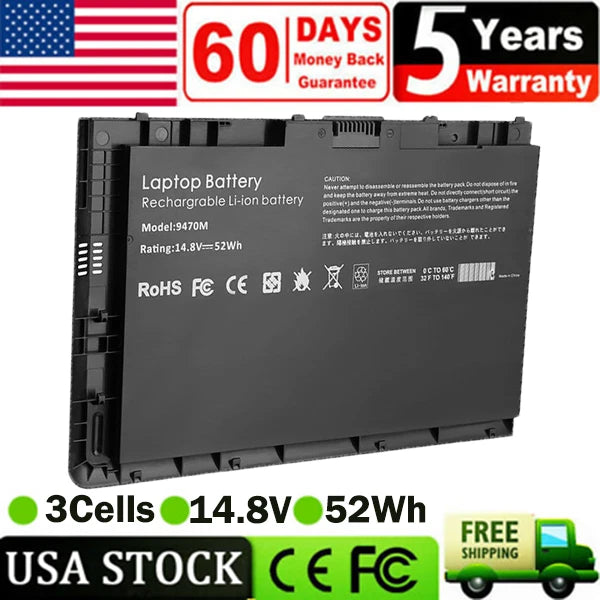 BT04XL BA06XL Battery For HP EliteBook Folio 9470 9470M Ultrabook 687517-171 New