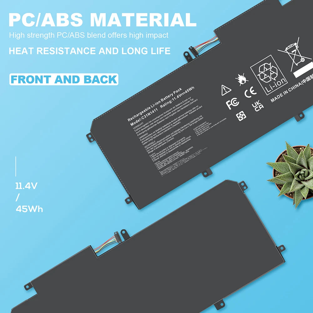 C31N1411 Battery for ASUS Zenbook UX305 UX305L UX305F UX305FA UX305C UX305CA 45W