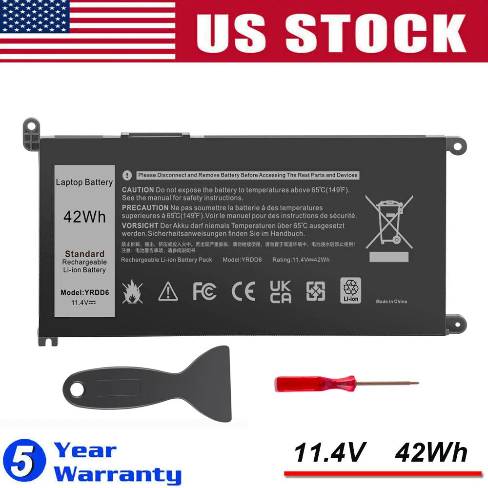 NEW YRDD6 Laptop Battery For Dell Inspiron 5482 5491 3310 2-in-1 1VX1H VM732 PC
