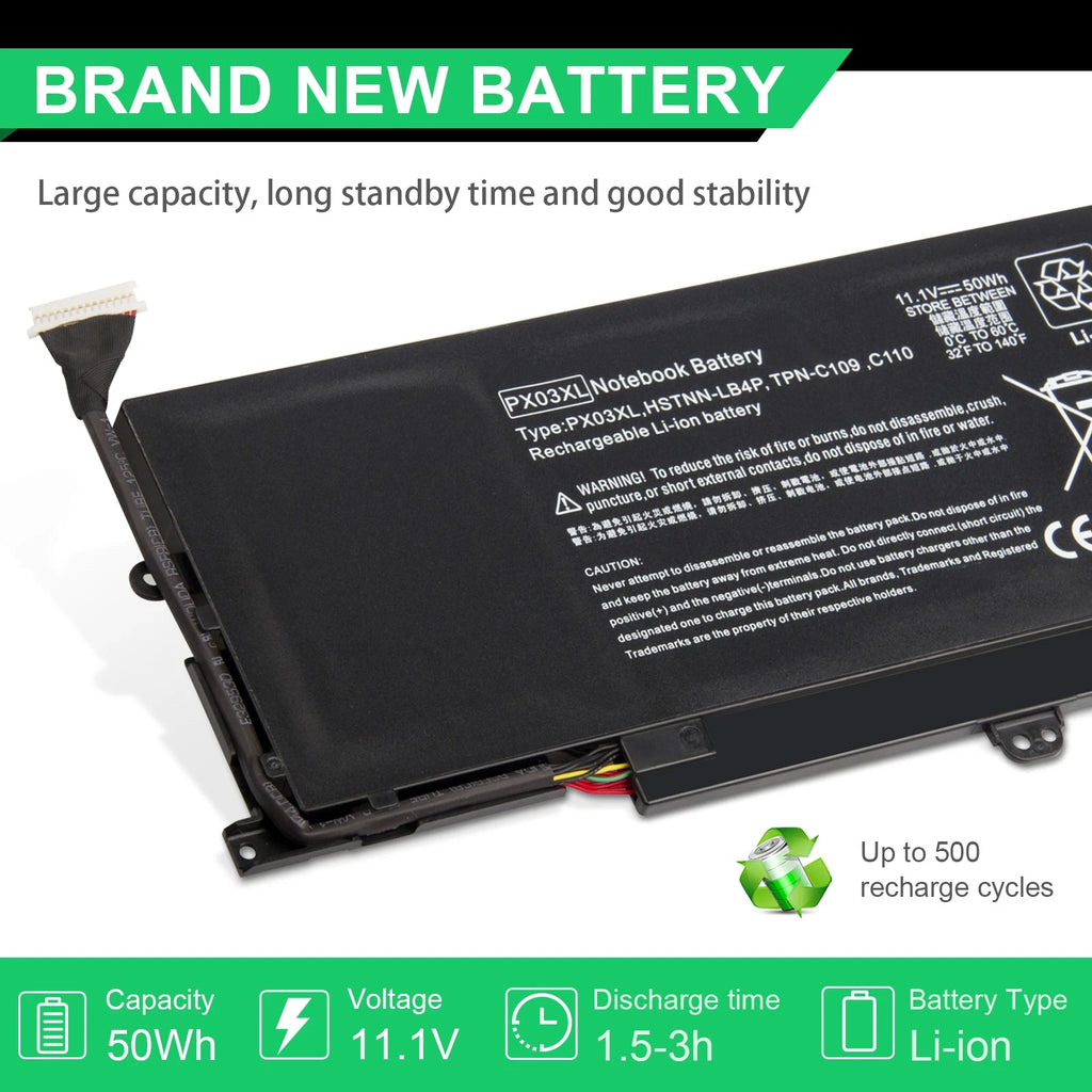 NEW Battery PX03XL For HP ENVY 14 Sleekbook TouchSmart M6-K025dx 715050-001 50Wh