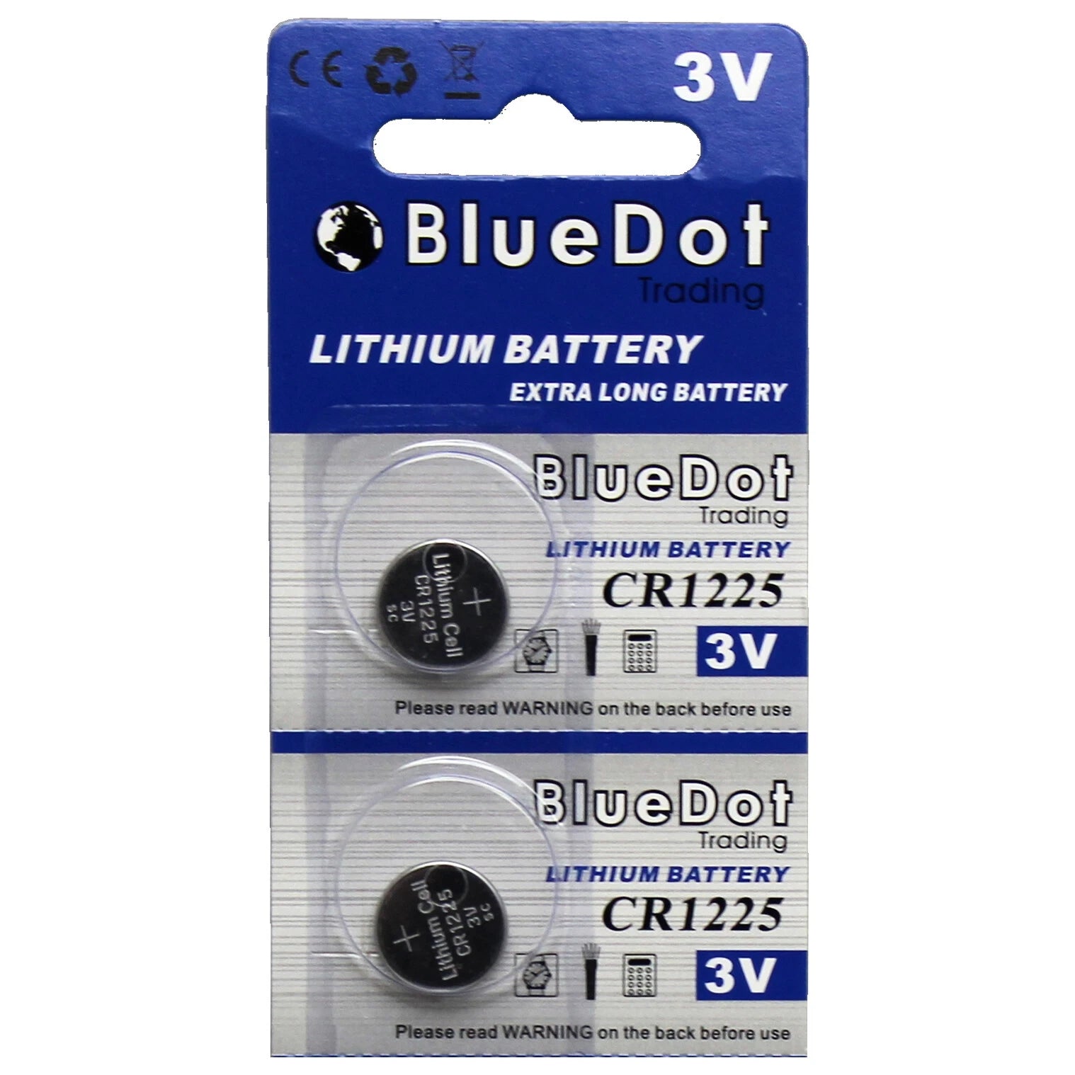 NEW CR1225 Batteries BR1225 CR 1225 48mAh 3V Lithium Battery (2 Batteries)