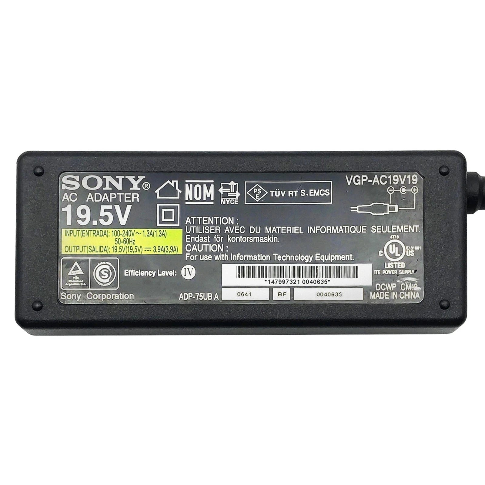 NEW Genuine Sony AC Power Adapter for VAIO S E F Z T Y L Series Battery Charger