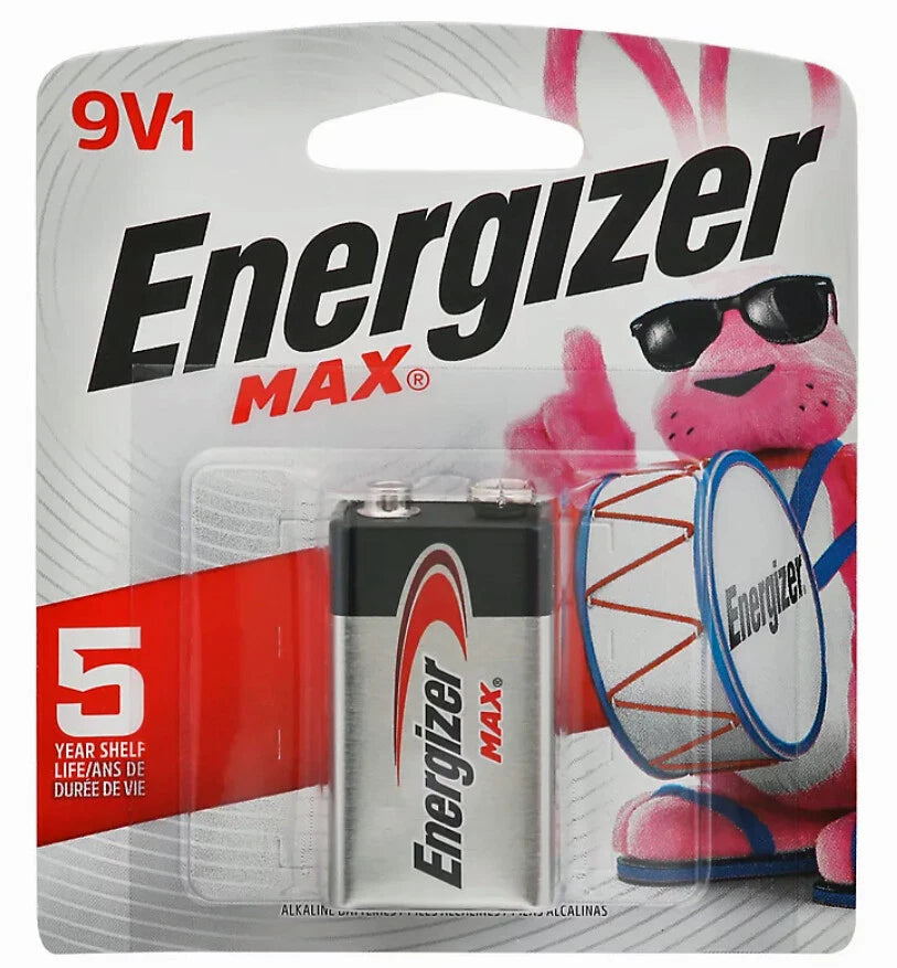 2 Pack Energizer Max 9 Volt 9V Alkaline Battery