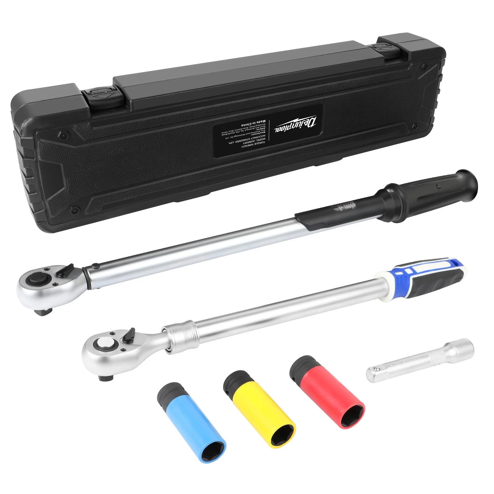 ?Dejunpool Torque Wrench Set 1/2'' Drive 42-210 Nm w/ Extension Rod 17/19/21mm