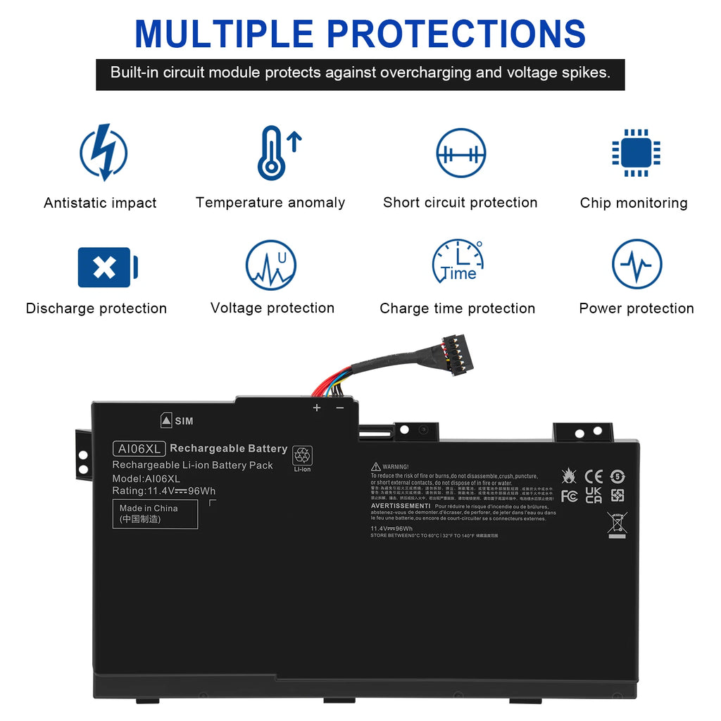 NEW 96Wh AI06XL Battery for HP ZBook 17 G3 Series 808451-001 HSTNN-LB6X