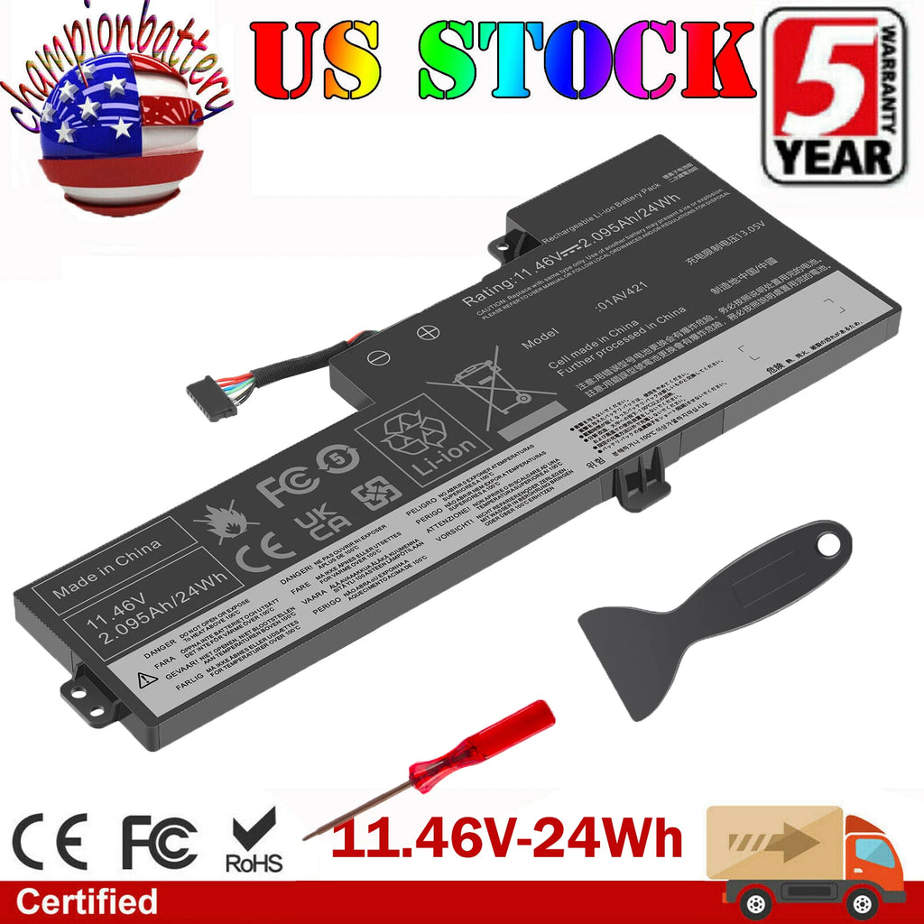 01AV421 01AV419 Battery for Lenovo ThinkPad T470 T480 A475 A485 TP25 Series 24Wh