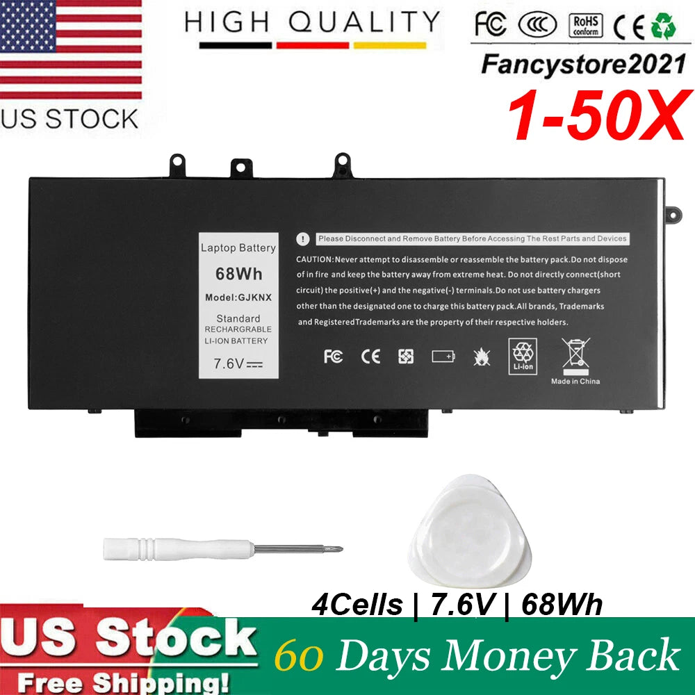 LOT 1-50X GJKNX NEW Battery For Dell Latitude 5580 5491 5280 5480 5490 5495 5590