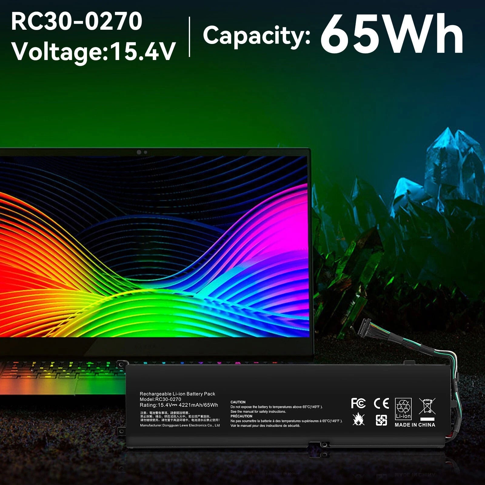 ??RC30-0270 Battery For Razer Blade 15 Base 2018 2019 RZ09-0270 RZ090270 4221mAh