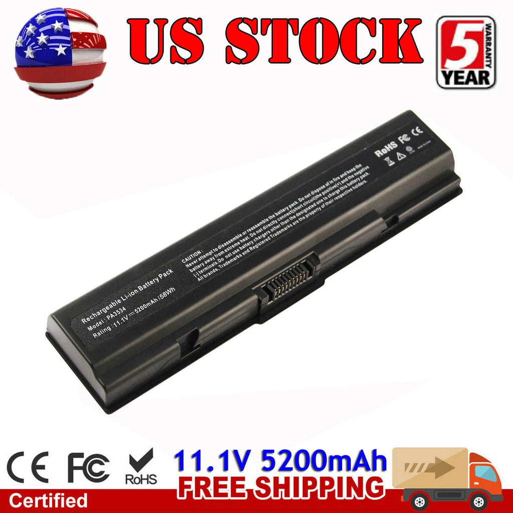 PA3534U-1BRS Battery for Toshiba Satellite PA3535U A205 A305 A505 L305 5200mAh