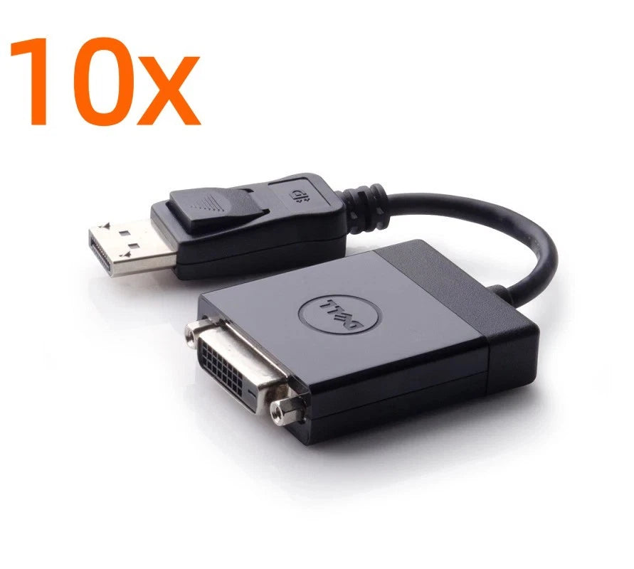 LOT OF 10 New Dell 027KKH 0KKMYD 064XF6 DisplayPort to DVI Adapter Converter