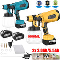 Cordless Paint Sprayer HVLP Electric Spray Gun 3 Patterns For Makita 18V Battery