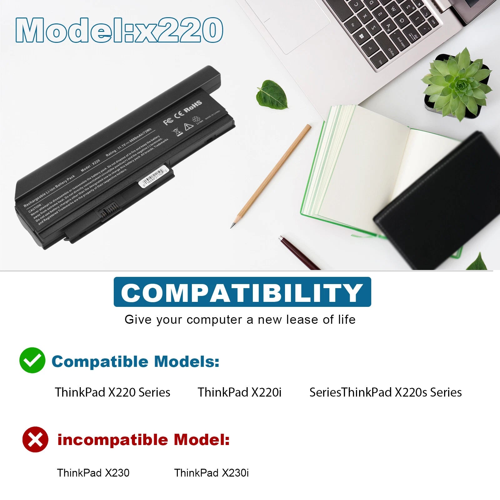 9 Cell Battery For Lenovo ThinkPad X220 X220i FRU 42T4861 42T4862 42T486 Laptop