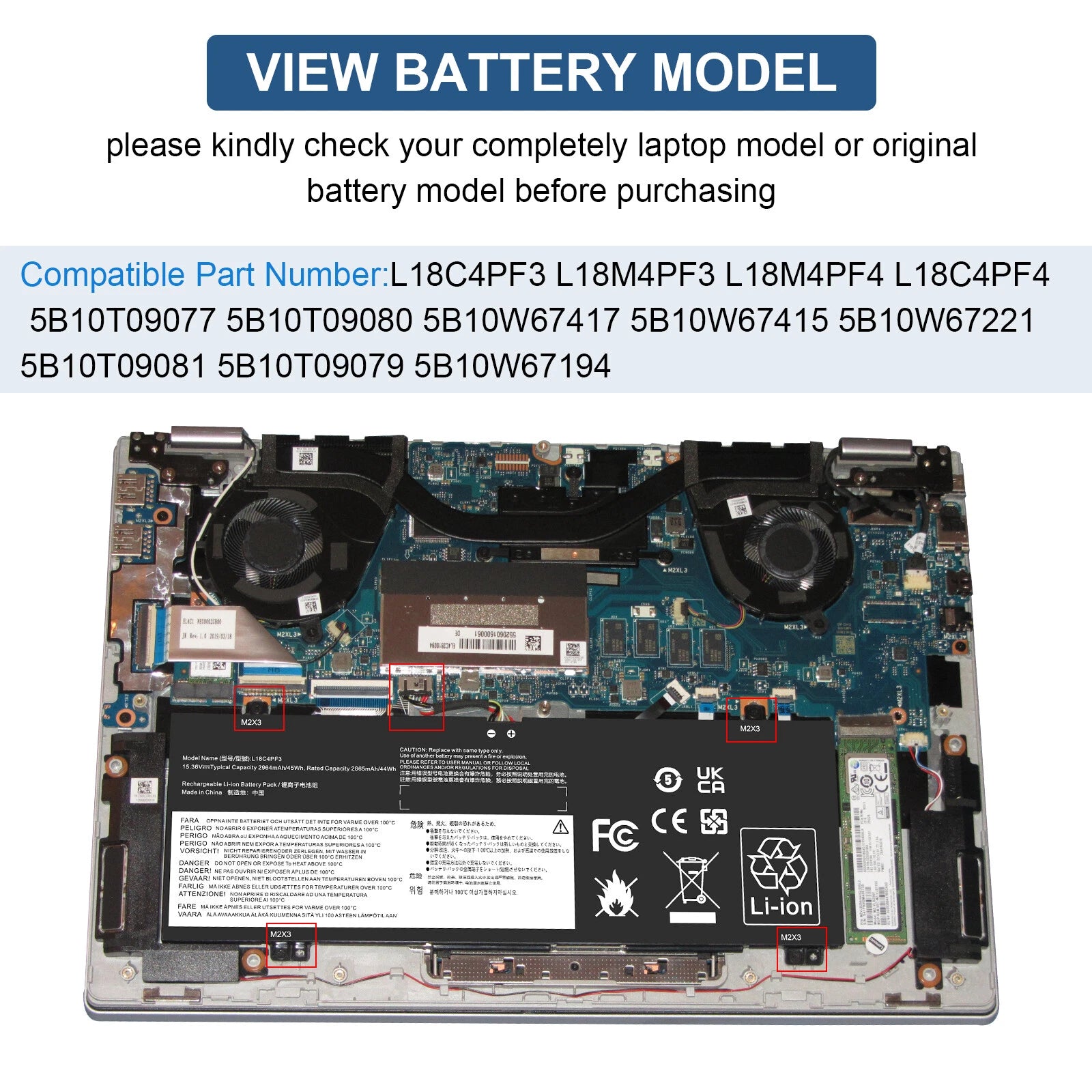 L18C4PF3 Battery for Lenovo IdeaPad Flex-14IWL C340-14API S540-14API L18M4PF3
