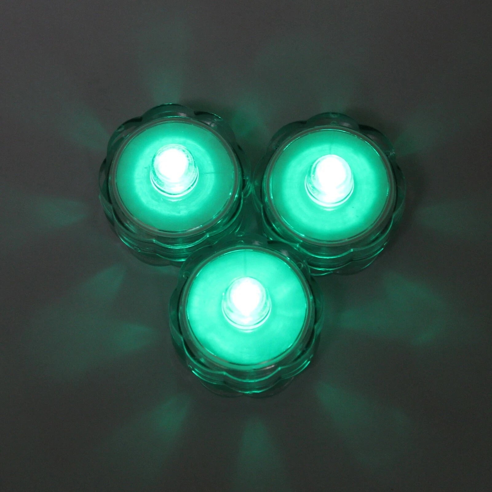 Submersible Waterproof Battery LED Tea Light Wedding Decoration Turquoise 10 Pcs