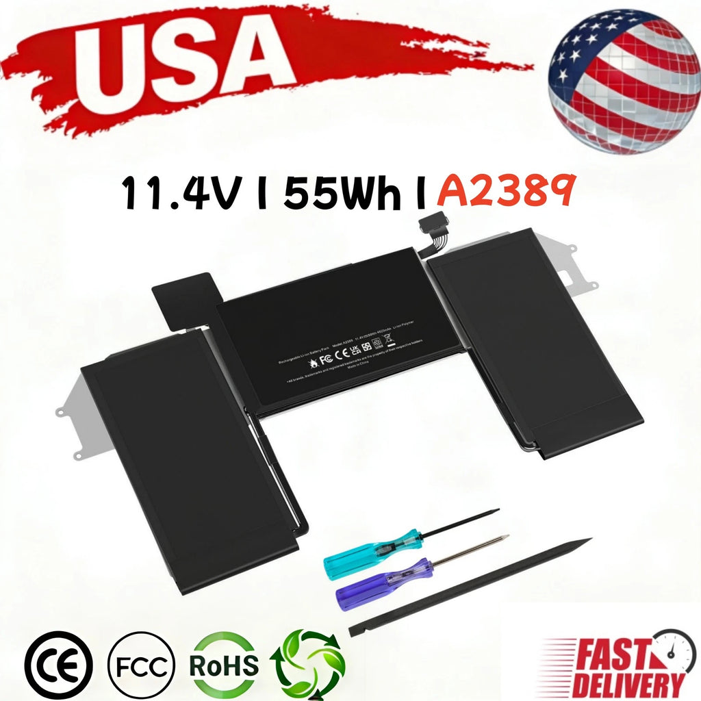 ?A2389 Battery for Apple MacBook Air 13" A2337 Air M1 Entry 2020 EMC 3598 55Wh