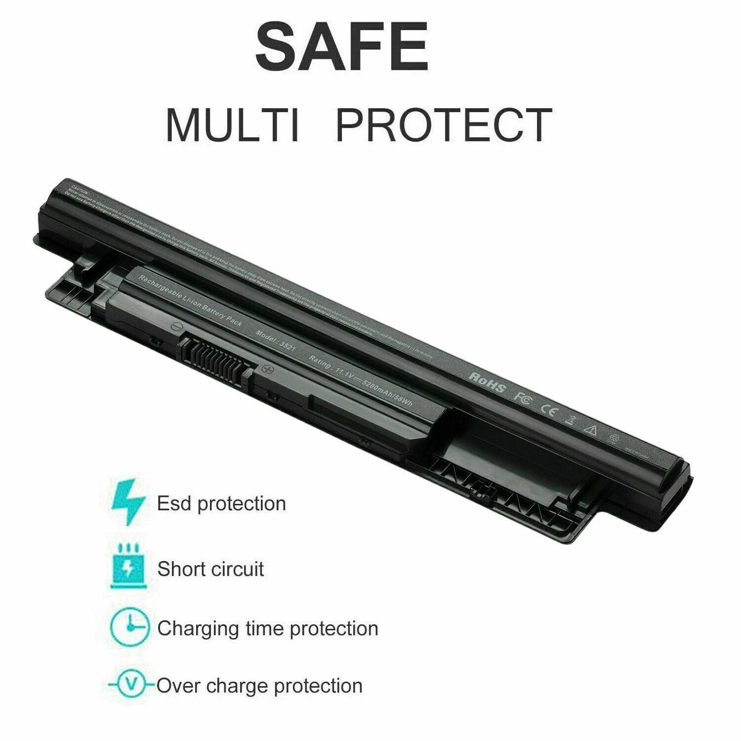 XCMRD Battery for Dell Inspiron 14 15 17 14-3421 15-3521 17-3721 5421 3537 MR90Y