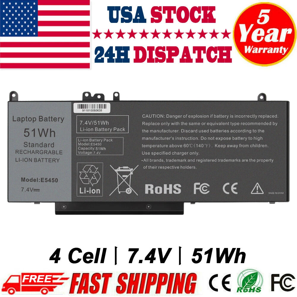 Battery for Dell Latitude E5450 E5550 Notebook 15.6" WYJC2 8V5GX G5M10 R9XM9 CC