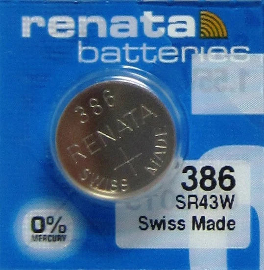 1 Renata 386 SR43W 301 186 SR43SW LR43 AG12 SR1142 LR1142 Silver Ox Battery