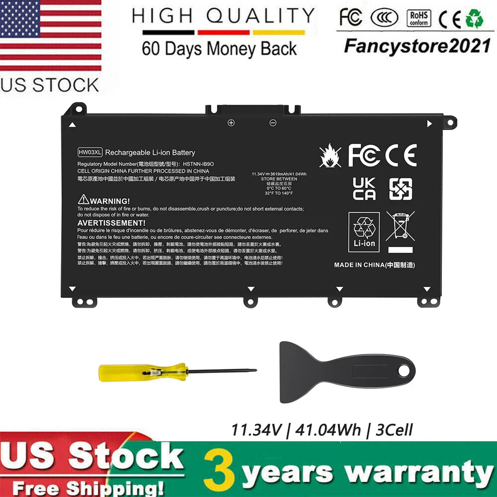 HW03XL NEW Laptop Battery for HP Pavilion 15 15-EG0067ST 15-EG0027OD L97300-005
