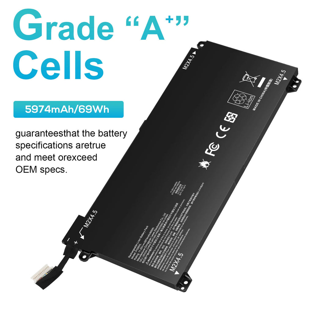 PG06XL Battery For HP Omen 15-DH 15T-DH000 DH1019NR L48431-2C1 HSTNN-DB9F 69WH