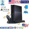 Vertical Stand Cooling Fan for Sony PS4 PlayStation 4 + Controller Charging Dock