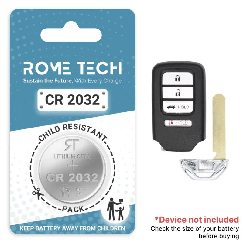 Key Fob Battery Replacement for Honda Accord Hybrid 2022 2021 2020 2019 2018