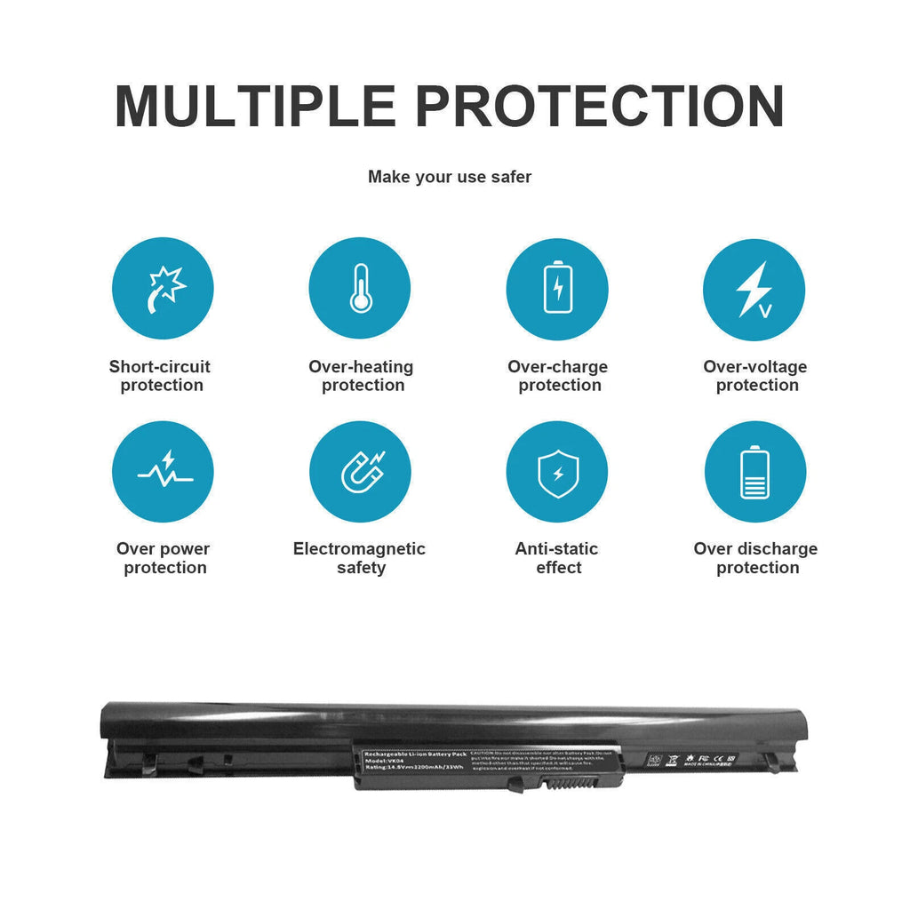 VK04 Battery For HP Pavilion TouchSmart 14 15 695192-001 694864-851 HSTNN-YB4D