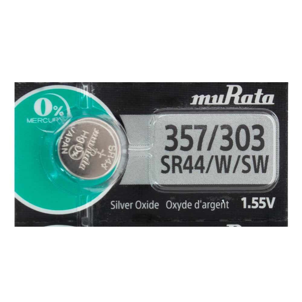 Murata Replaces Sony 357 - AG13 - SR44W Button Cell Watch Battery 1 Pack