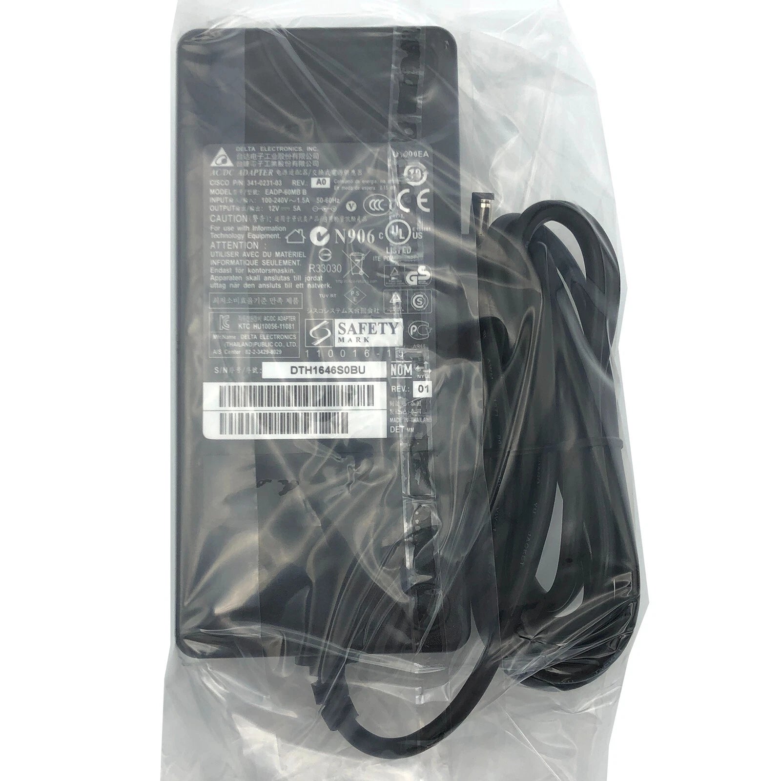 Brand NEW Original Delta EADP-60KB B 60W AC Adapter 341-0231-02 12V 5A Charger