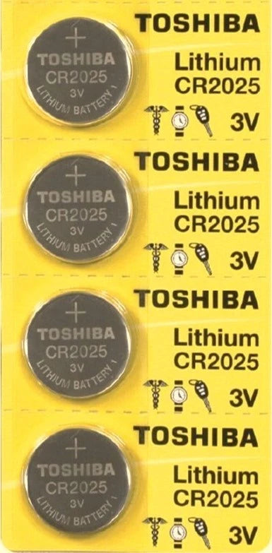 4 Toshiba CR2025 CR 2025 3V LITHIUM Batteries