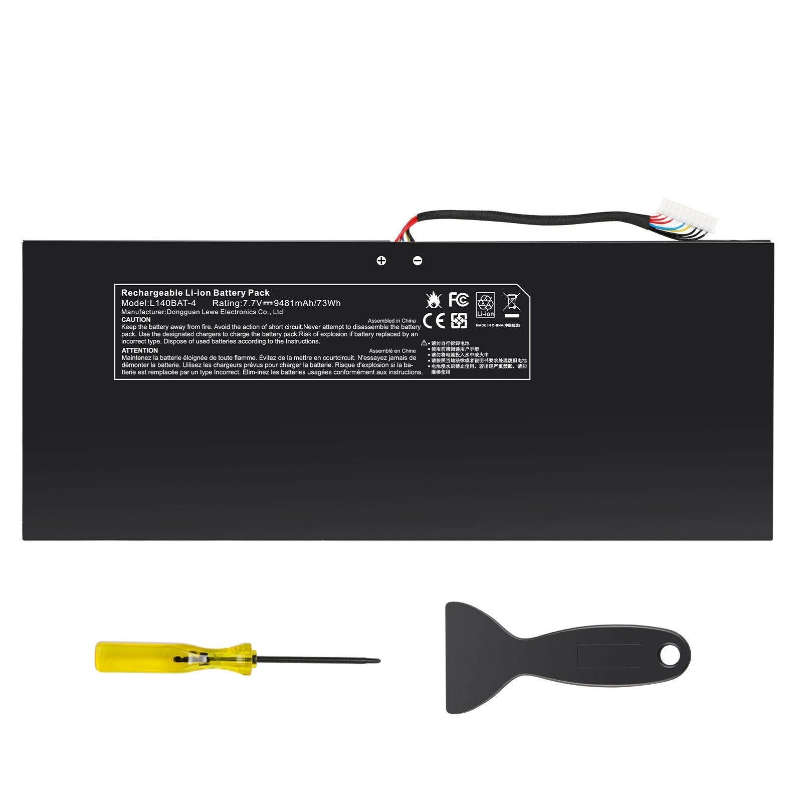 6-87-L140S-72B01 Li-ion Battery for Clevo L140BAT-4 VIA 14 7.7V 73Wh 9350mAh USA