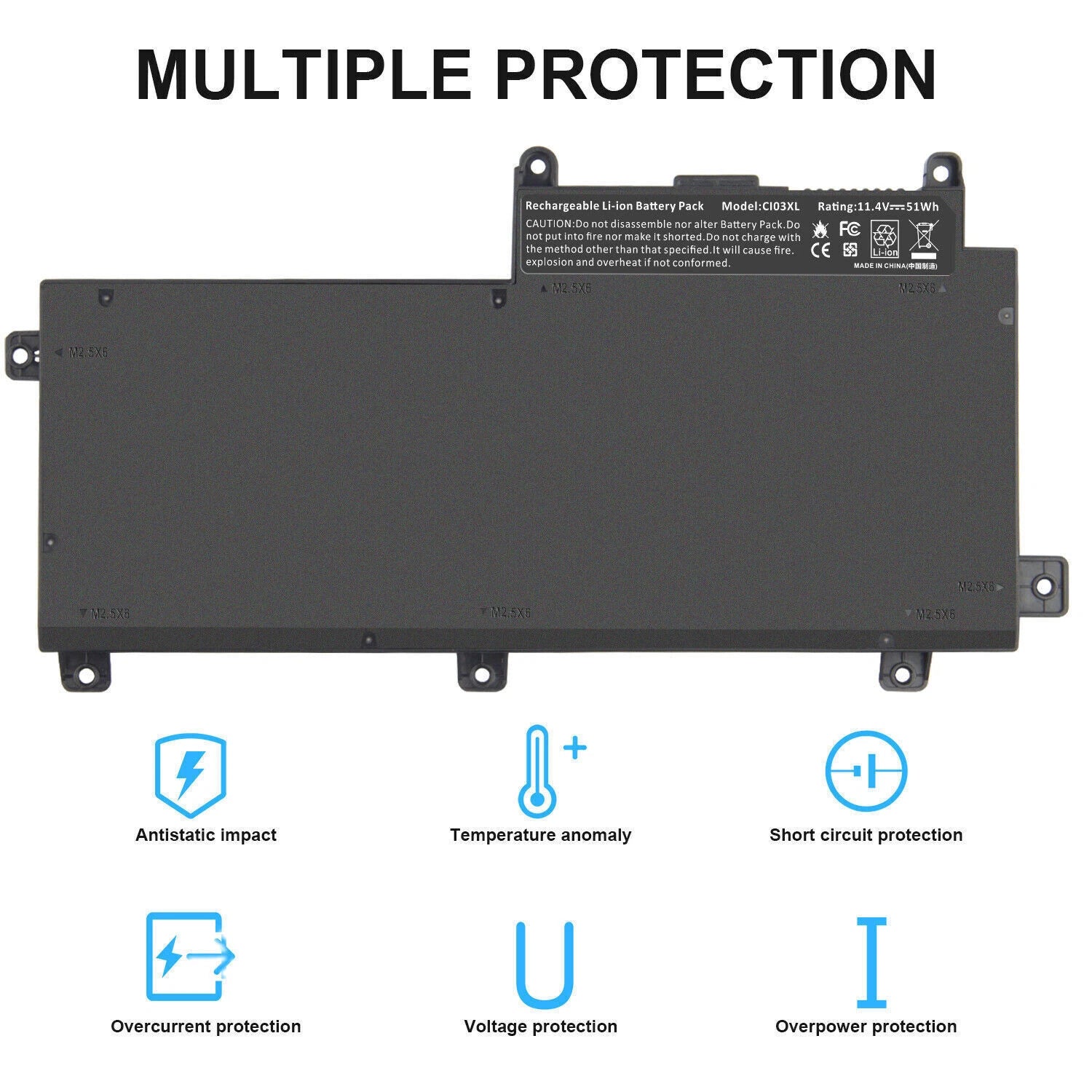 ??Lot Battery CI03XL For HP ProBook 640 650 645 655 G2 G3 HSTNN-UB6Q 801554-001